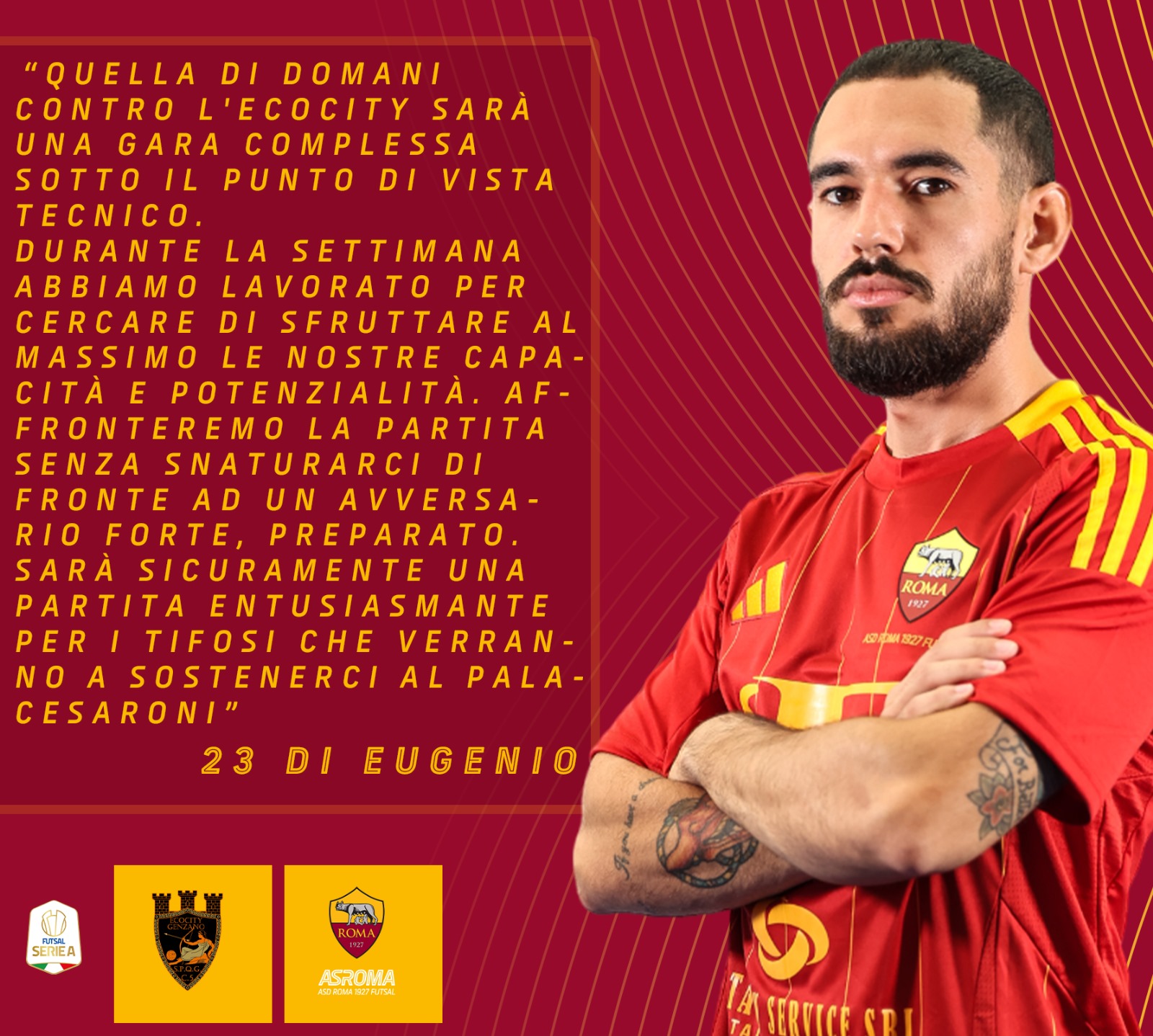 Di Eugenio presenta Ecocity Genzano - Roma 1927 Futsal 